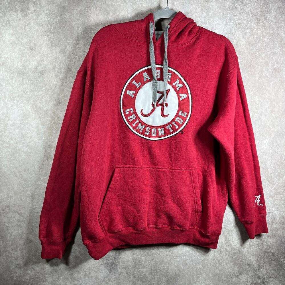 Alabama Crimson Tide Hoodie Sweatshirt Mens Large Red Pullover‎ E5 Roll Tide